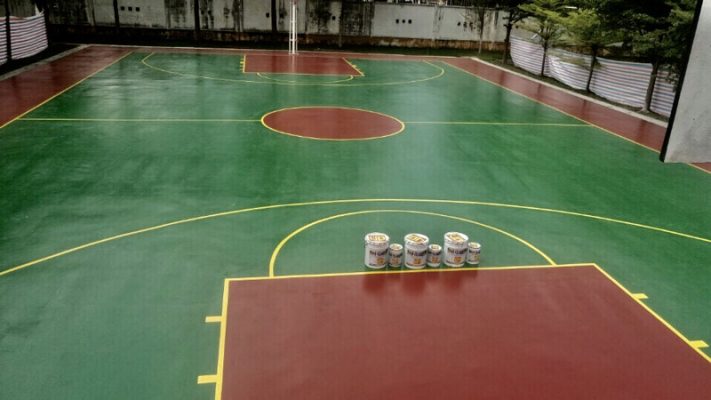 sơn sân bóng rổ