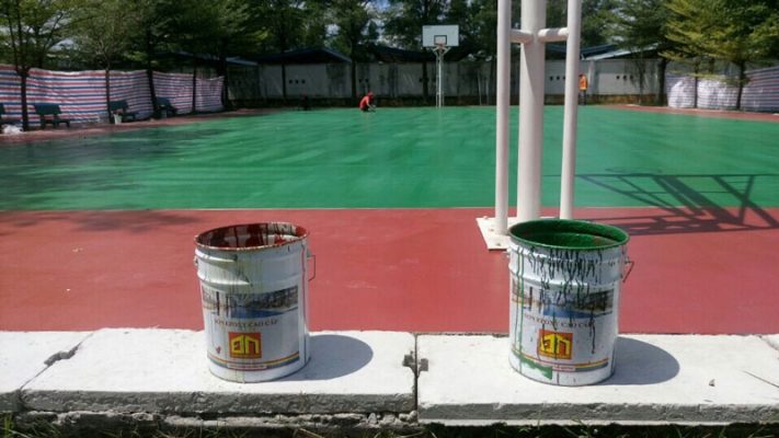 sơn pu sân bóng rổ